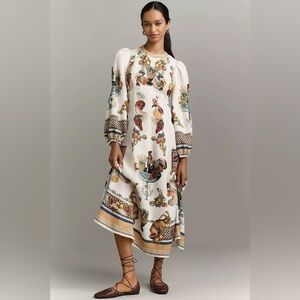 almais seeker linen dress ALMAIS Seeker Embroidered Midi Dress